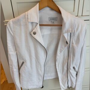 EVEREVE Jagger Moto Jacket in White Small